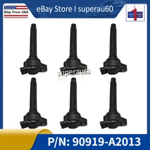 NEW (6) Ignition Coil 90919-A2013 For Lexus RX350 ES350 Toyota Camry Highlander - Foto 1 di 9