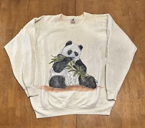 Vintage Panda Bear Crewneck Sweatshirt 90s XL