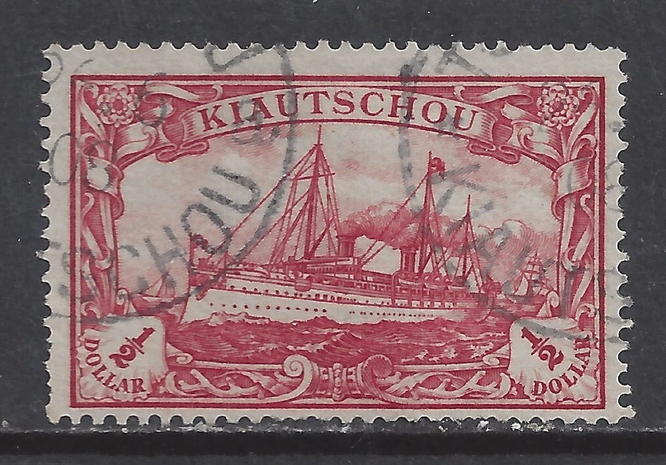 Colonias alemanas 1905 KIAUTCHOU 1/2 $ Yate emisión usado TSINGTAU, $ 119,00 Foto 1 de 1