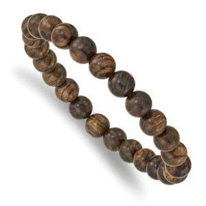 Tigerwood Bead Stretch Bracelet - Picture 1 of 3