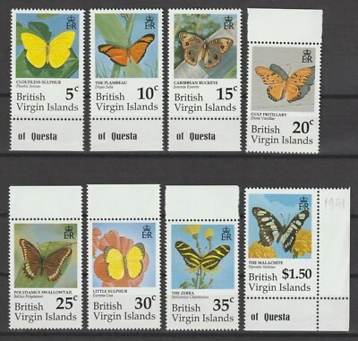 BRITISH VIRGIN ISLANDS 1991 SG 784/791 + MS 792 MNH — 第 1/2 张图片