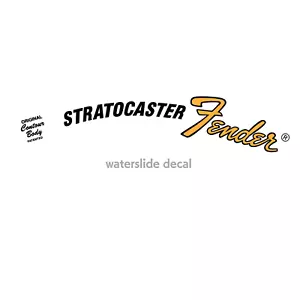 Left-Handed Stratocaster 70s Headstock Decal Waterslide Fender NEW Non-Metallic - Picture 1 of 1