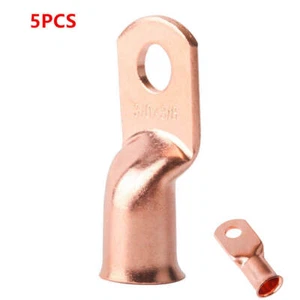 Non-Insulated 3/8" Stud Ring Cable Lug Crimp Copper Terminals Power Ground Wire - Picture 1 of 5