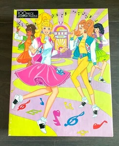 BARBIE JIGSAW PUZZLE - Jukebox Dancing Scene - 1989 11 1/2" x 15" Complete! - Picture 1 of 7
