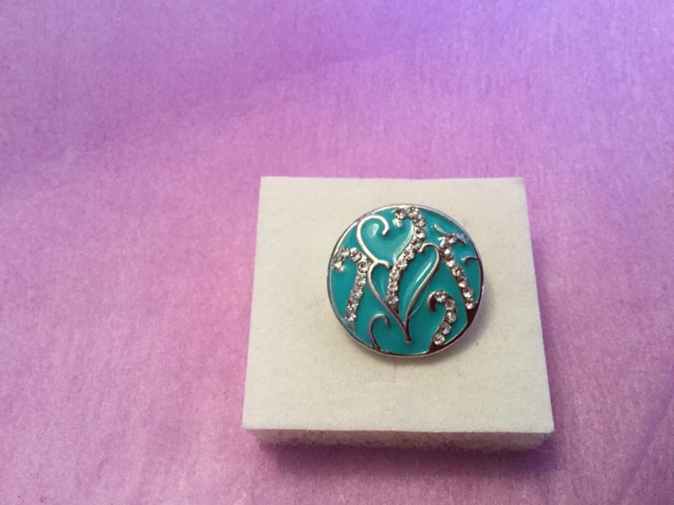 Gema enchapada en plata 925 18 mm broches de presión de jengibre trozo encanto botón T256 Foto 1 de 1