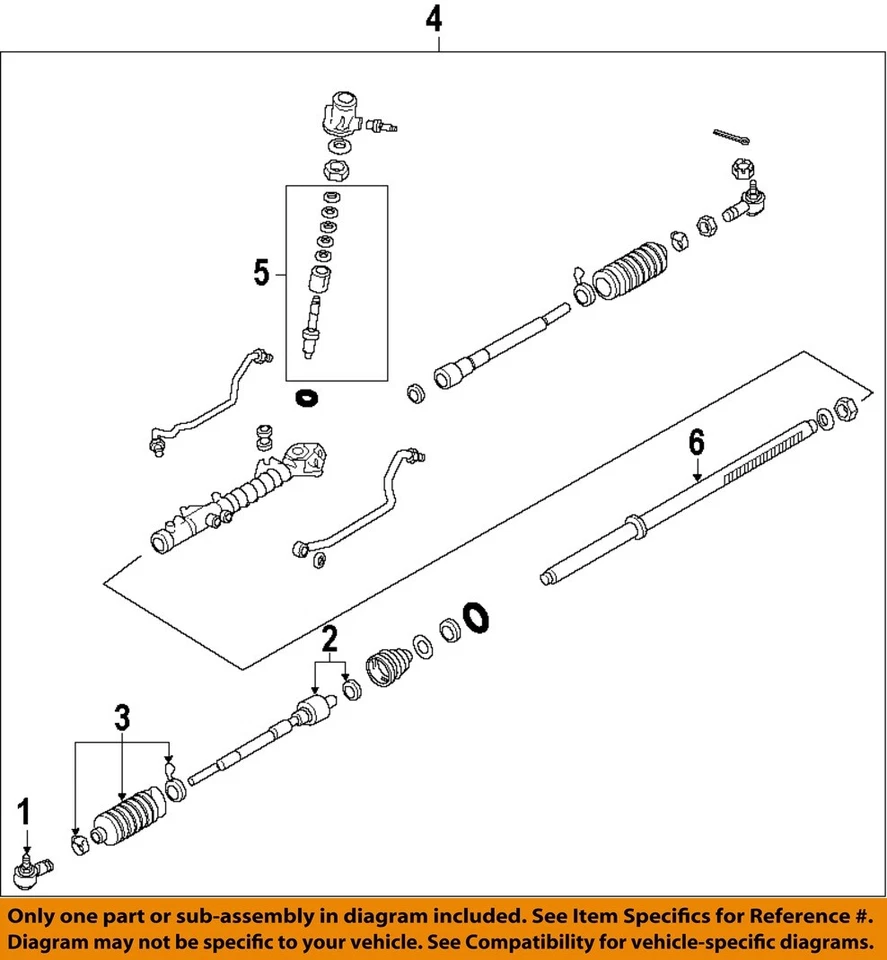 MAZDA OEM 09-13 6 Steering Gear Linkage-Outer Tie Rod Right GS3L32280 - Image 1 of 1