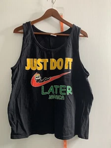Mens Nike Just Do It Later Jamaica Parody Tank Top Size Large Can Ship to YOU! - Imagen 1 de 13