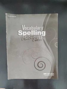 Abeka Vocabulary Spelling Quiz Keys VSP III 5th Edition, Not Current Edition - Picture 1 of 2
