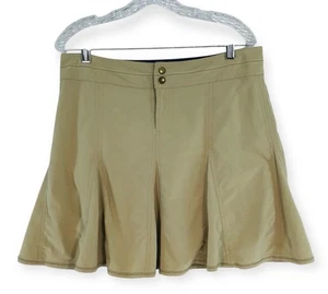 Title Nine Womens Nimblene Athletic Skort Size 10 Tan Khaki Stretch Zip Pocket - Picture 1 of 10