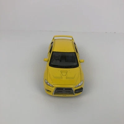 Coche fundido a presión Mitsubishi Lancer Evo Evolution X 2008 escala 1:36 modelo 5" amarillo Foto 1 de 4