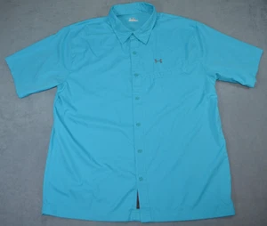 Under Armour All Seasons Gear The New Prototype Button Up Shirt Teal Mens XL - Picture 1 of 11