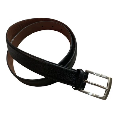 VTG Coach Belt 3829 Unisex 32 Black  Cowhide Leather Nickel Plated Brass Buckle - image 1 of 4