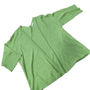 Eileen Fisher Leinen Baumwolle Slub Cardigan Kimono vorne offen Größe PM - Bild 1 von 7