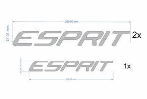 Pegatina Dethleffs ESPRIT, repuesto Esprit, para Dethleffs 3 piezas 3D - Imagen 1 de 3