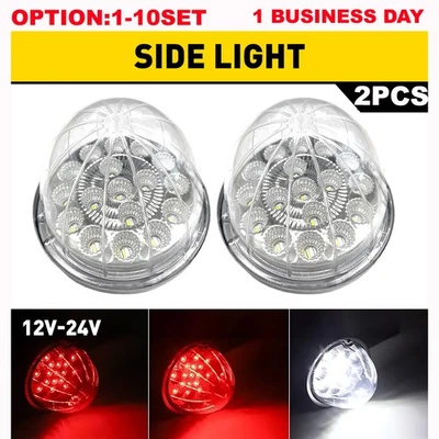 2-20x Luces LED rojas blancas de sandía marcador lateral camión remolque luz de separación Foto 1 de 4