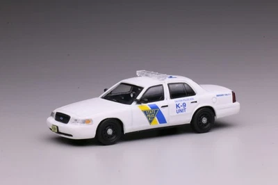 596 1:64 Blanco Ford CV CROWN VICTORIA Nueva York Nueva Jersey Coche de Policía Diecast Foto 1 de 4