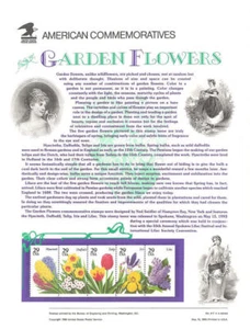 #417 29c Garten Blumen #2760-2764 USPS Gedenkstempel Tafel - Bild 1 von 1