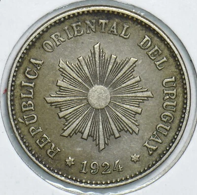 Uruguay 1924 5 Centesimos 240947 combine shipping - Image 1 of 2