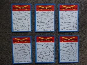 1973 TOPPS BLUE TEAM CHECKLIST PARTIAL COMPLETE SET LOT, 6-Diff. UNMARKED! EX - Picture 1 of 2