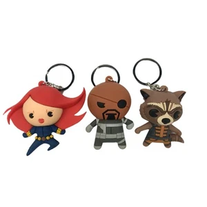 Lot of 3 Monogram Marvel Comics Series Keychain - Black Widow - Shield - Raccoon - Picture 1 of 4