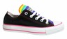 Converse Chuck Taylor Multi Tongue Ox Black Low Lace Up Womens Trainers 547219C