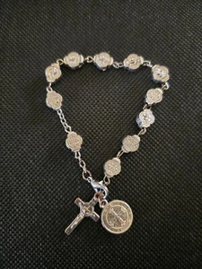Bracciale Rosario San Benedetto in argento 6'' - Foto 1 di 5