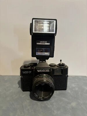 Cámara fotográfica vintage Weston WX-7 de la década de 1980 lente óptica F=50 mm LIMPIA sin probar Foto 1 de 4