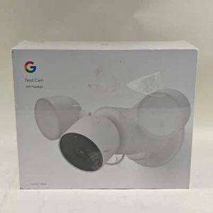 New Google Nest Cam with Floodlight Outdoor Camera White GA02411-US - Picture 1 of 6