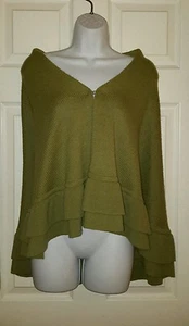 Odille cape Pancho green avacado wrap universal size flared china clipped - Picture 1 of 6
