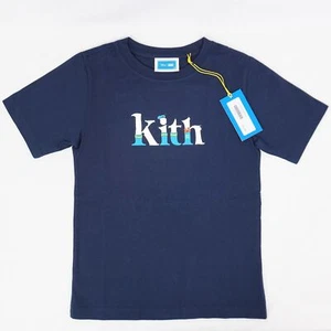 KITH X Disney Kids Donald Duck Serif T-Shirt In Nocturnal - Size Small - Picture 1 of 7