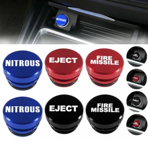 12V Universal Fire Missile Eject Button Car Cigarette Lighter Cover Accessories - Picture 1 of 20