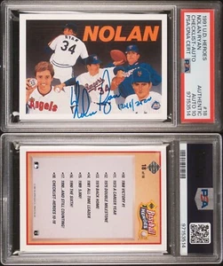 1241/2500 Nolan Ryan 1991 UD Heroes 10 Auto on Card PSA Upper Deck - Imagen 1 de 1