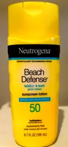 Neutrogena Beach Defense Water + Sun Protection Sunscreen Lotion SPF 50 6.7 fl o - Picture 1 of 2