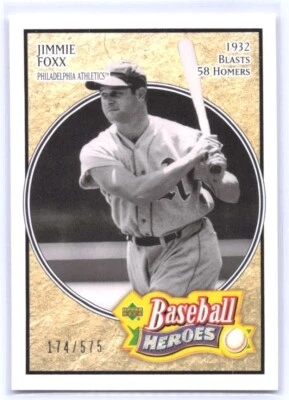 2005 UPPER DECK HEROES (#131) - JIMMIE FOXX /575 - Image 1 of 2