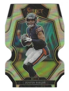 2022 SELECT SILVER HOLO DIE CUT #117 JUSTIN FIELDS PARALLEL FOOTBALL CARD - Picture 1 of 1