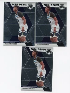 3 Card Lot 2019-20 PANINI MOSAIC JARRETT CULVER NBA DEBUT RC - Picture 1 of 1