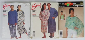3 Easy Sewing Patterns McCalls 2848 & 8493 - Simplicity 4676 - Top PJs Bathrobes - Picture 1 of 13