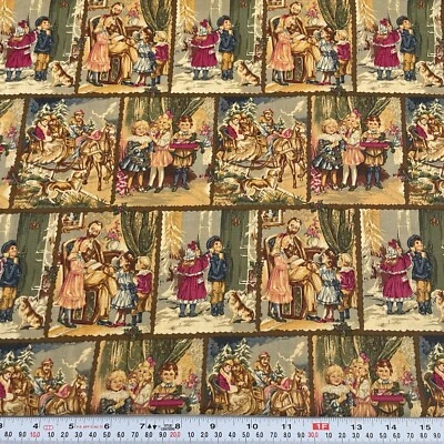 HTF Vintage Inspired Woodland Winter by Hoffman Fabrics Cotton by the HALF YARD - Image 1 of 2