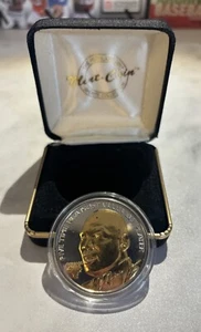 1999 Highland Mint Upper Deck Michael Jordan 1 Oz .999 Silver Coin W/ 24KT Gold - Picture 1 of 3
