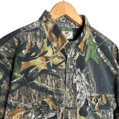 Mossy Oak Mens Limbhanger Ripstop Shirt Button Down Camouflage Hunting Large - Image 1 of 4