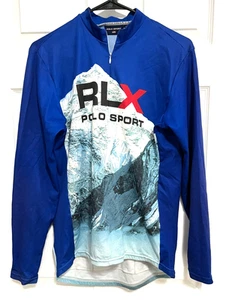 RLX Polo Sport Arctic Climb Mountain L/S Full Zip Cycling Jersey L Ralph Lauren - Picture 1 of 10
