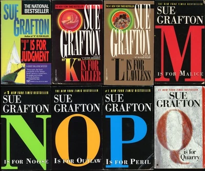 Sue Grafton Millhone Mysteries Lot of 8 Paperback Books Hard-Boiled Crime Foto 1 de 4