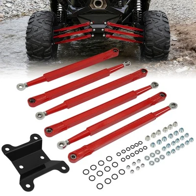 Red Boxed Rear Radius Arms For Can-Am Maverick X3 2017+ 64" Body Powder Coated Foto 1 de 4