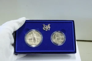 1986 US Statue of Liberty (2) Coin UNC Set $1 & 50c.. - Picture 1 of 6