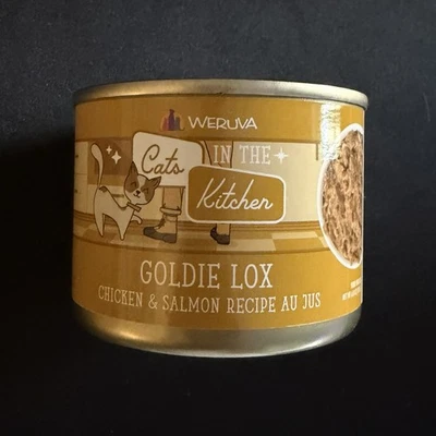 Weruva Cats in The Kitchen, GOLDIE LOX comida para gatos sin granos 6 oz UNA LATA Foto 1 de 4
