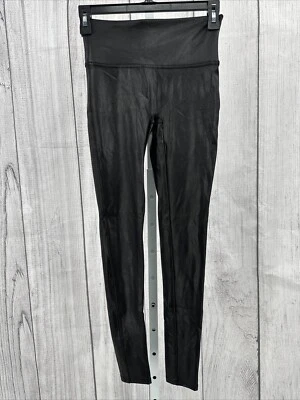 SPANX BLACK FAUX LEATHER LEGGINGS SIZE S SMALL NEW AB12 - Image 1 of 4