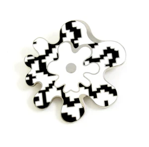 Vintage ACME Studio “Flower” Enamel Brooch by Architect ALESSANDRO MENDINI - NEW - Picture 1 of 4