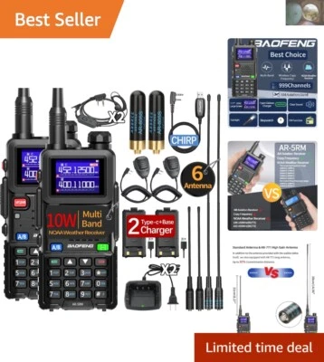 Walkie Talkies Profesionales Multibanda con 999 Canales - Perfecto para Supervivencia Foto 1 de 4