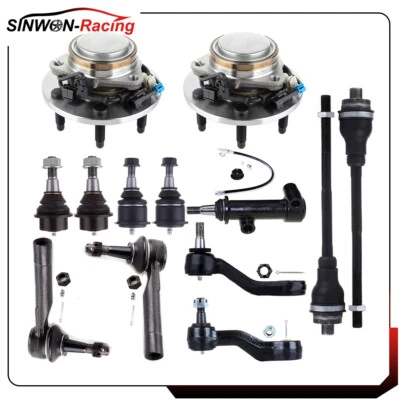 Rodamientos de cubo de rueda extremos de barra de amarre delantera 2x2 para Chevrolet Tahoe 2000 2001-2005 Foto 1 de 4