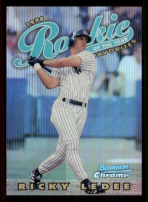 1997 Bowman Chrome 1998 ROY Favorites Refractors #ROY9 Ricky Ledee - Image 1 of 2